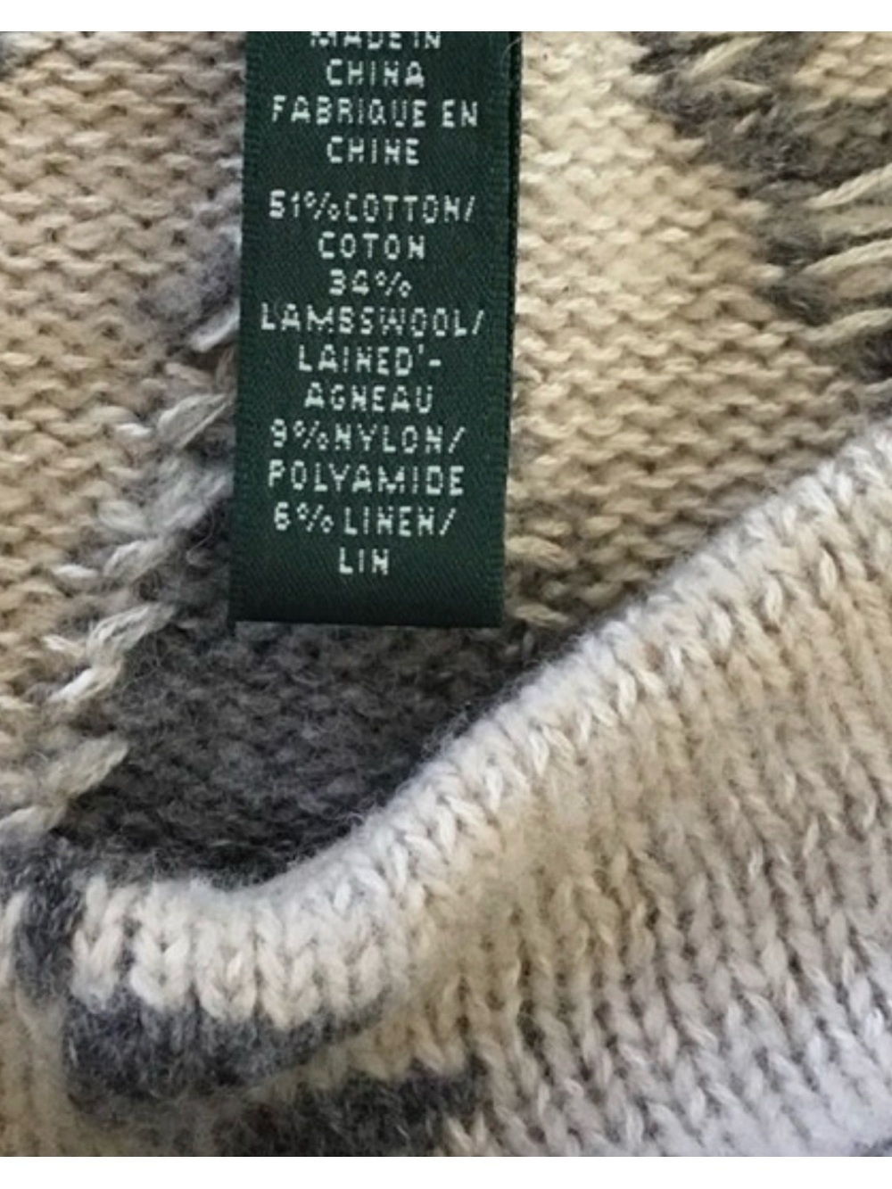 Lauren Ralph Lauren Boatneck Women’s Knit Sweater L/XL - Picture 7 of 7